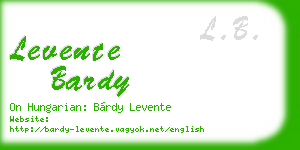 levente bardy business card