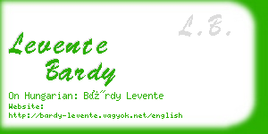 levente bardy business card